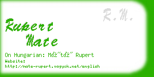 rupert mate business card